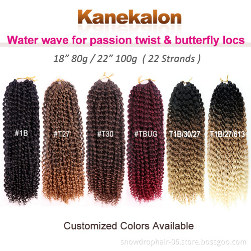 Fast Shipping 22 Inch Customised Pre Looped 30 Inch Crochet Hair 24 Inch Water Wave Pretwisted Pre Twisted Passion Twist Braid